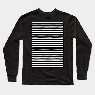 Abstract pattern, Black stripes, Watercolor, Pattern, Scandinavian, Nordic, Fashion print, Scandinavian art, Modern art, Wall art, Print, Minimalistic, Modern Long Sleeve T-Shirt